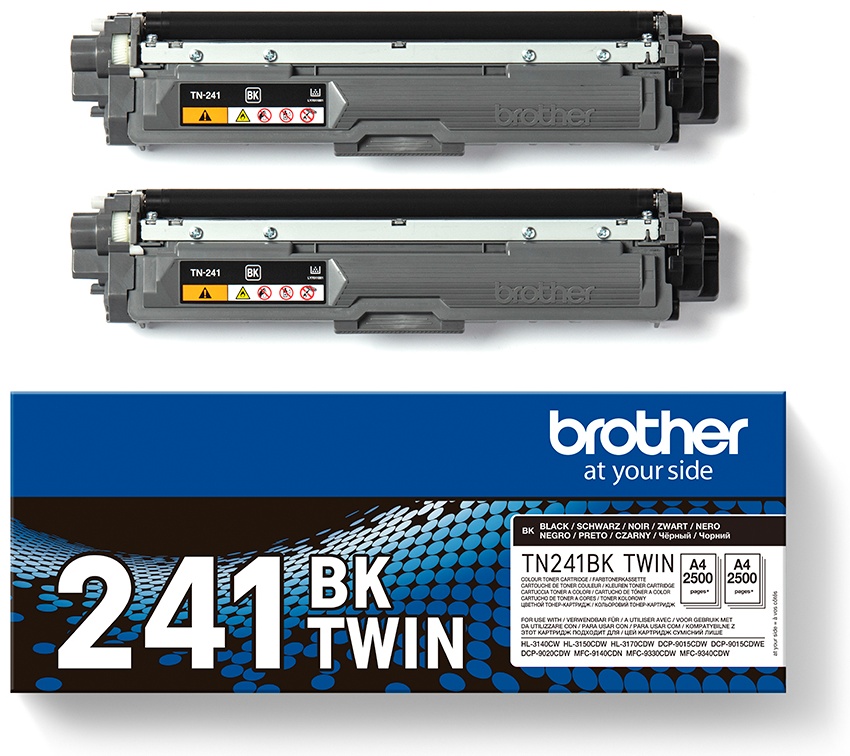 Original Brother TN241BKTWIN Toner Schwarz 2er-Set