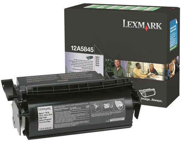 Original Lexmark 12A5845 Toner Schwarz XL