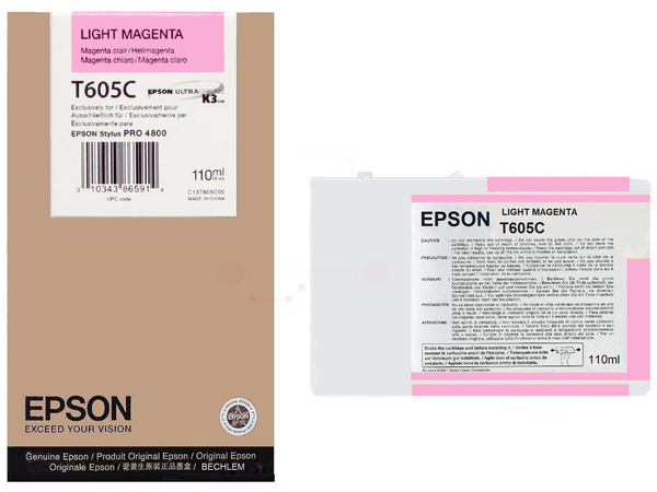 Original Epson T605C | C13T605C00 Tintenpatrone Foto Magenta