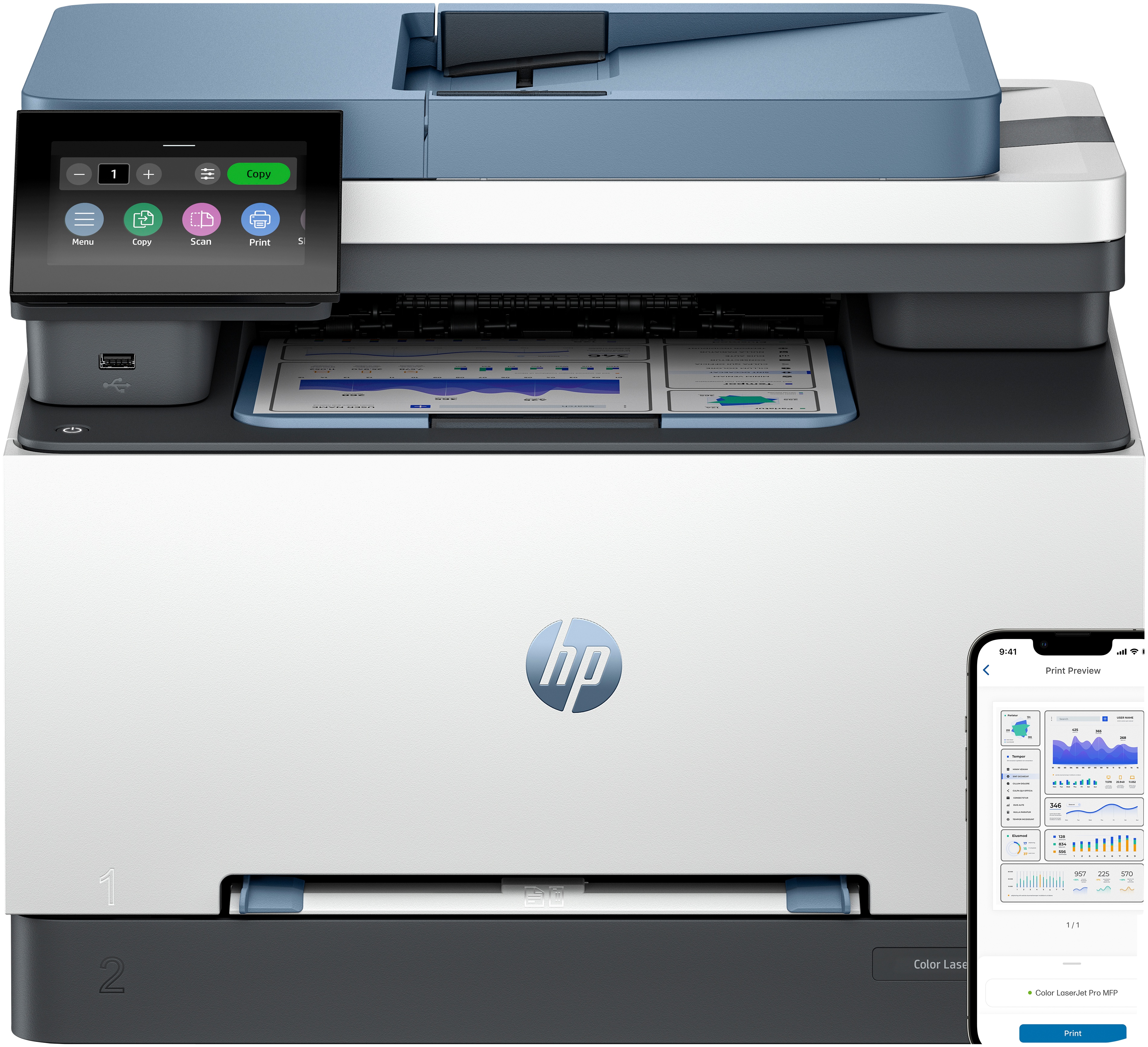 HP LaserJet Pro 3302sdwg Farb Laser Drucker | A4 | 25 S./Min | Duplex | WLAN