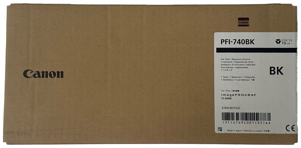 Original Canon PFI740BK | 4769C001 Tinte Schwarz ( 2025 )