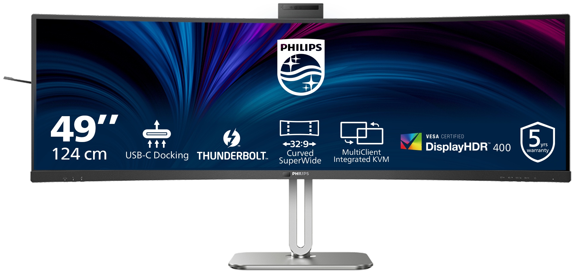 Philips 49B2U6903CH/00 Curved-Monitor 48,8 zoll | 124 cm | DQHD | 5120 x 1440 | Grau