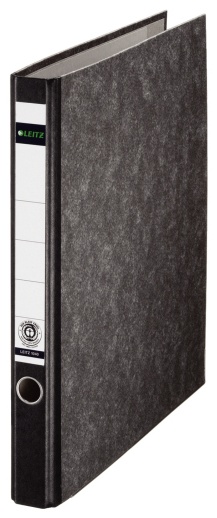 Leitz Ringbuch 1040 | DIN A4 | 2 Ringe | 3,5 cm | Schwarz