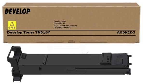 Original Develop TN318 Y | A0DK2D3 Toner Gelb