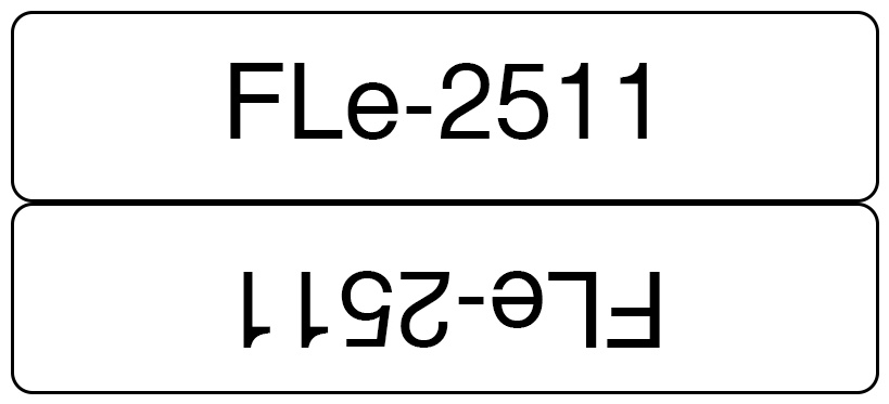 Brother Einzeletikett Fle-2511 | 45x21 mm | Schwarz auf Weiß