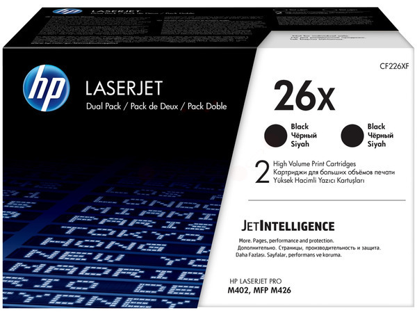 Original HP CF226XD | CF226XC | 26X Toner Schwarz Doppelpack XL