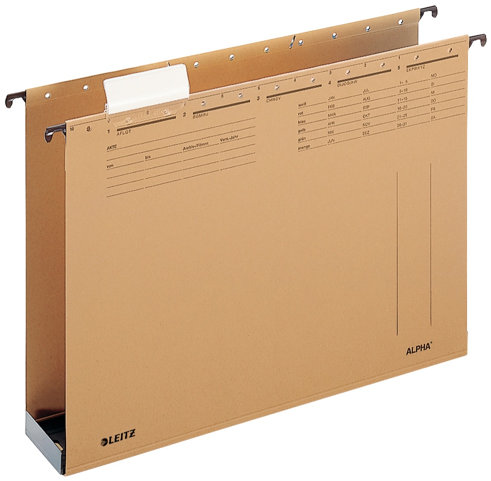 Leitz Hängesammler ALPHA 1941 | DIN A4 | Karton, Kunststoff | Braun | 15er-Pack
