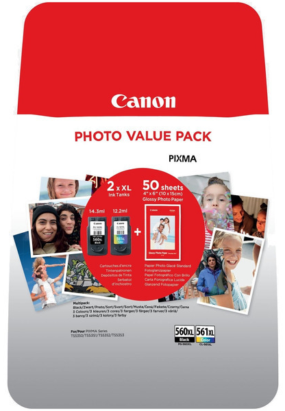 Original Canon 3712C004 | PG560XL + CL561XL Druckkopf BK/C/M/Y XL