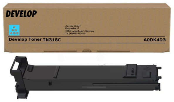 Original Develop TN318 C | A0DK4D3 Toner Cyan