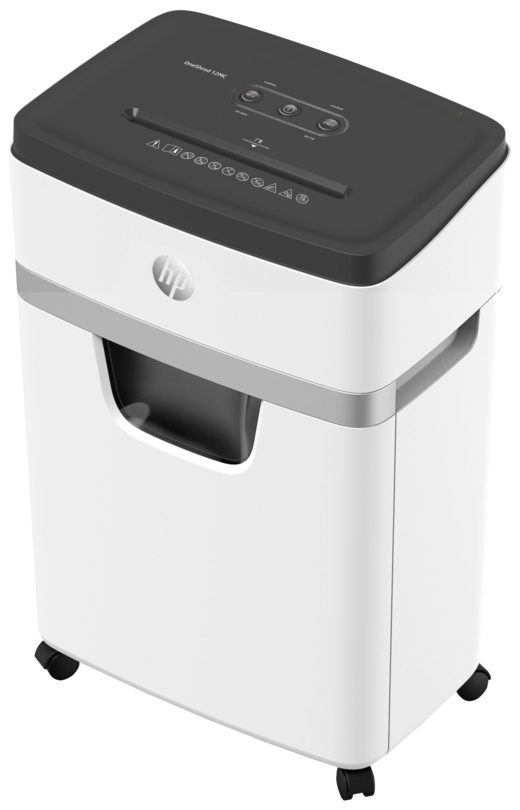 HP OneShred 12MC Aktenvernichter | P-5 Mikroschnitt | 12 Blatt | 25 l | Weiß