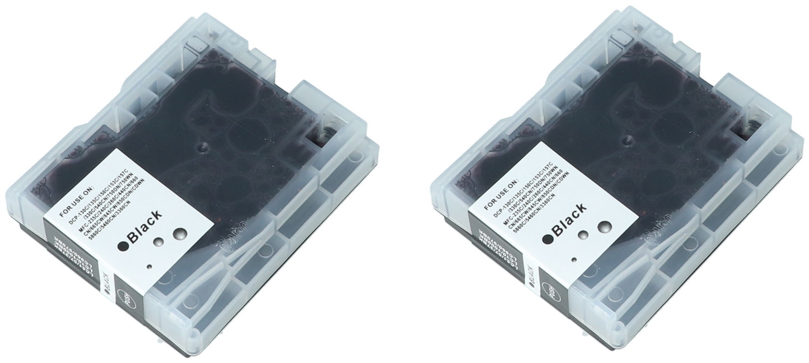 Tonoo® Tinte ersetzt Brother LC1000BKBP2DR Schwarz Doppelpack