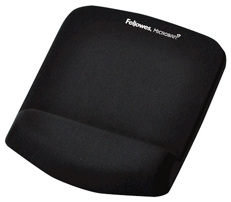 Fellowes PlushTouch Mauspad mit Handballenauflage | 18 × 24 cm | Schaumstoff | Schwarz