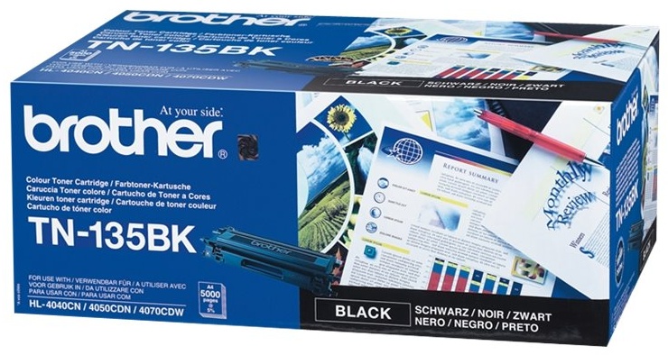 Original Brother TN135BK Toner Schwarz