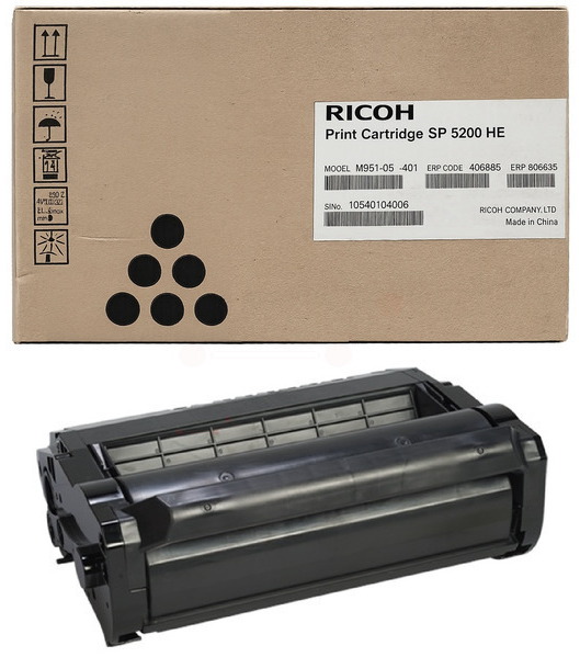 Original Ricoh Type SP2500HE | 821229 Toner Schwarz