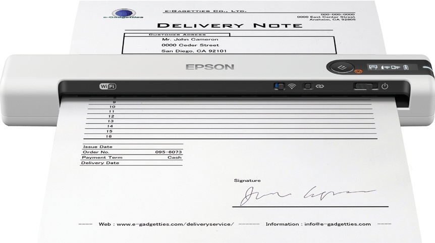 Epson WorkForce DS-80W Mobiler Scanner | A4 | USB, WLAN | Weiß