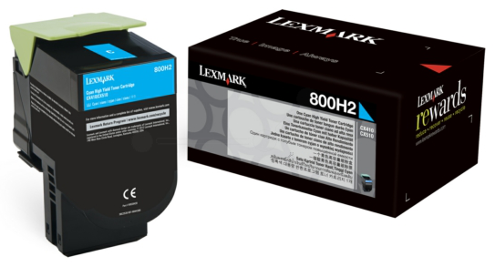 Original Lexmark 80C0H20 Toner Cyan XXL