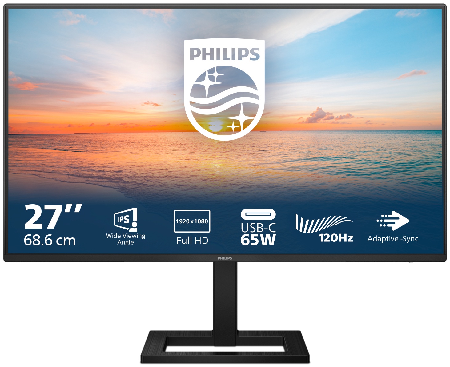 Philips 1000 series | 27E1N1300AE/00 Monitor 27 zoll | 68,6 cm | Full HD | 1920 x 1080 | Schwarz