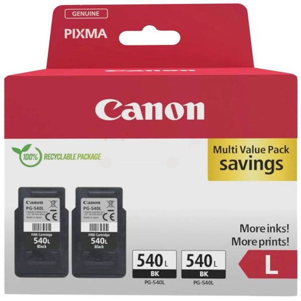 Canon PG-540L BK TWIN  schwarz Druckköpfe, 2er-Set