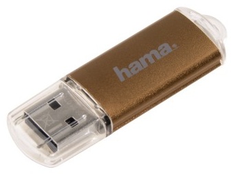 Hama Laeta USB-Stick | 32 GB | USB 2.0 (USB-A) | 10 MB/s | Braun/Transparent