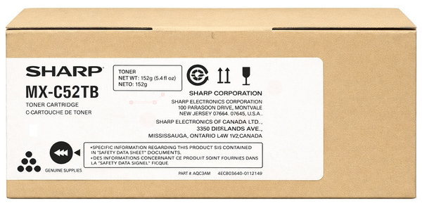 Original Sharp MX-C52TB Toner Schwarz