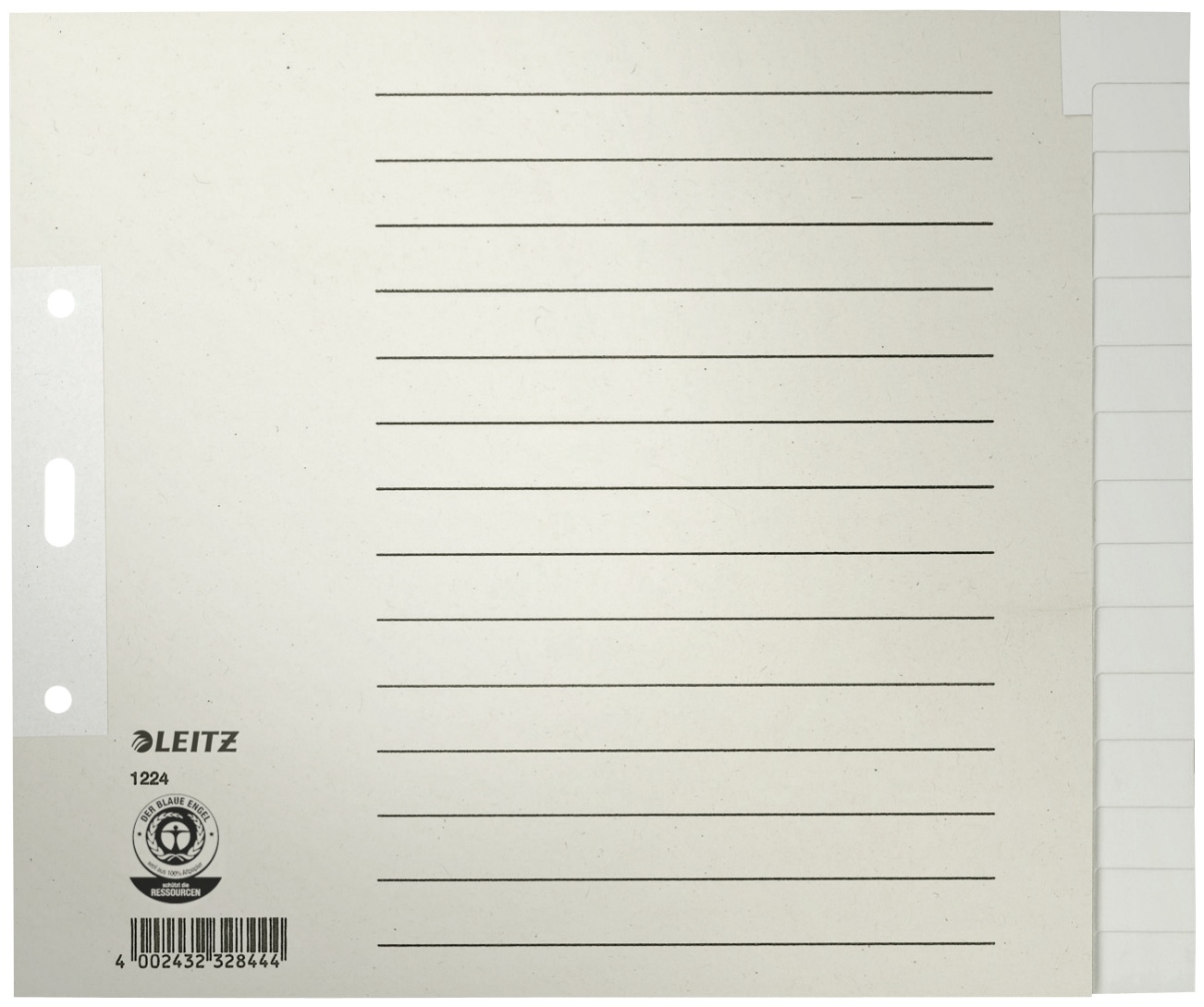 Leitz Register | DIN A4+ | blanko · 15-teilig | Grau