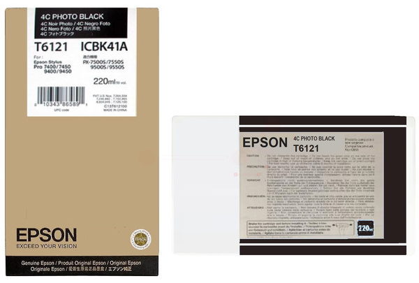 Original Epson T6121 | C13T612100 Tintenpatrone Foto Schwarz