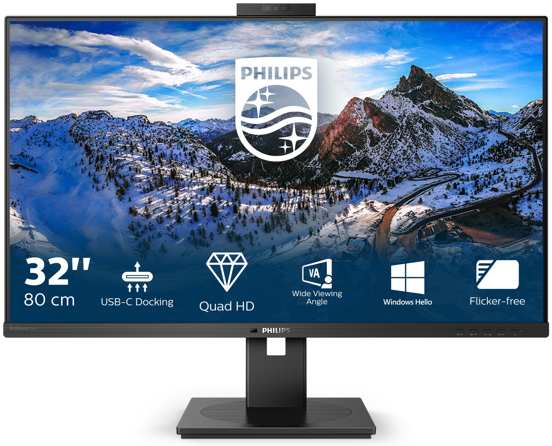 Philips P Line | 326P1H/00 Monitor 31,5 zoll | 80 cm | WQHD | 2560 x 1440 | Schwarz