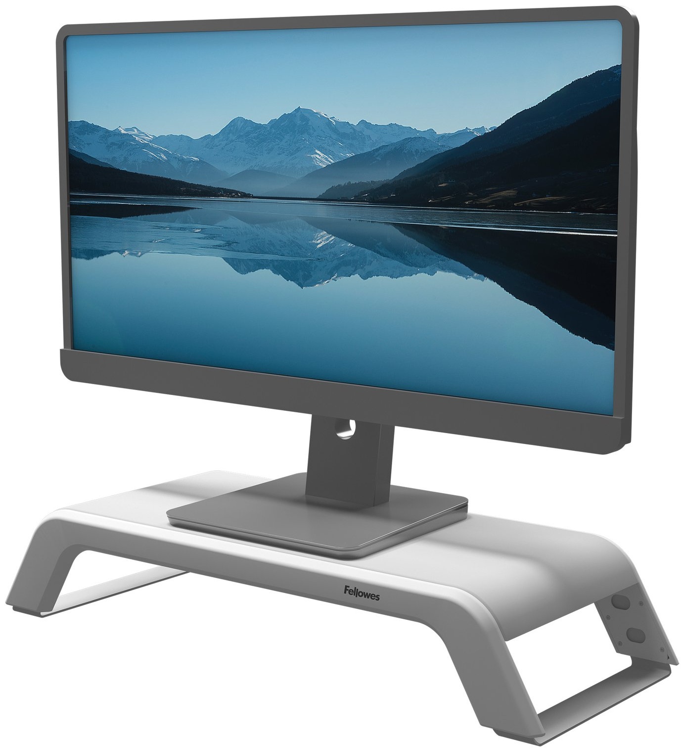 Fellowes Hana LT Monitorständer | für 1 Monitor | bis 22,6 kg | Standfuß | höhenverstellbar | Weiß