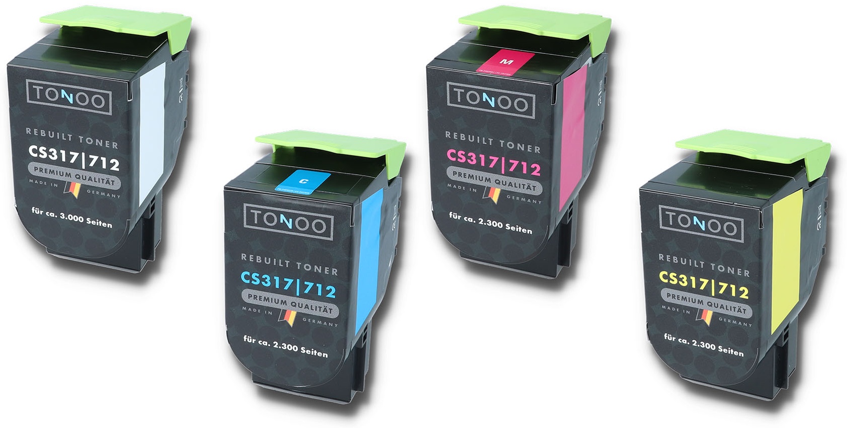 Tonoo® Toner ersetzt Lexmark CS317 | CS417 | CS517 | CX317| CX417 | CX517 Set