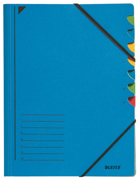 Leitz Ordnungsmappe 3907 | DIN A4 | 7 Fächer | Blau