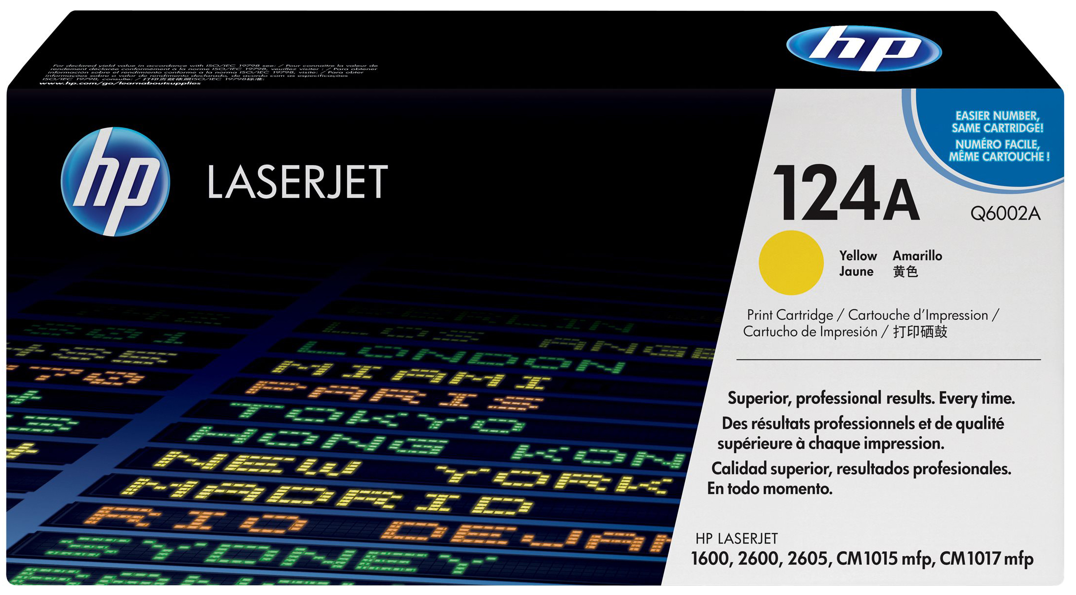 Original HP Q6002A | 124A Toner Gelb ( A-Ware ) ( Schwarz - Weiße Box )