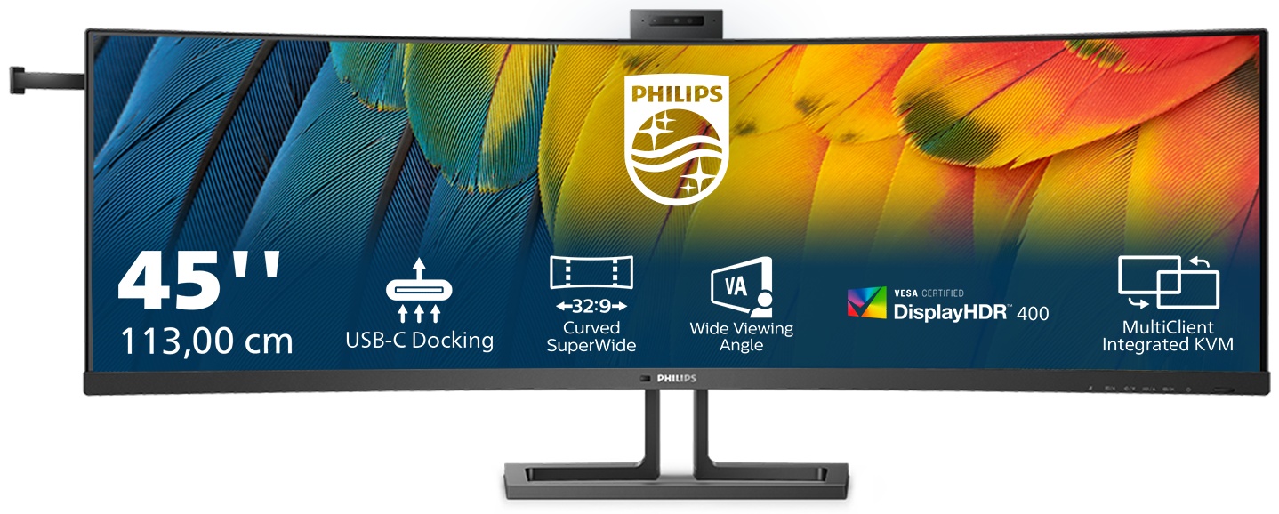 Philips 6000 series | 45B1U6900CH/00 Curved-Monitor 44,5 zoll | 113 cm | DQHD | 5120 x 1440 | Schwarz