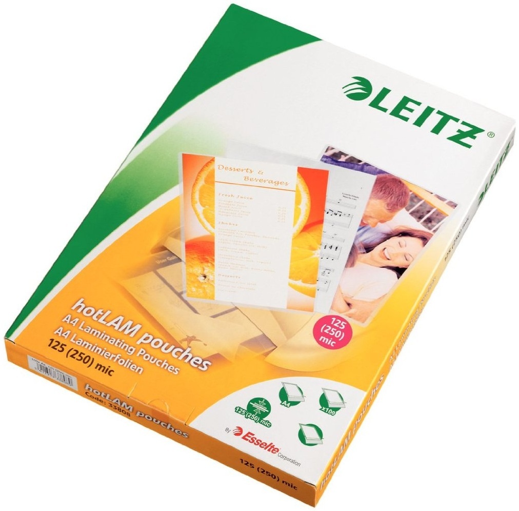Leitz Laminierfolien A4 | 125 µm | glänzend | 100 Stück