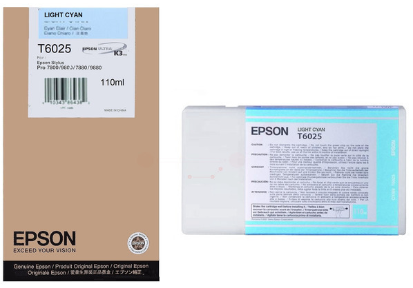 Original Epson T6025 | C13T602500 Tintenpatrone Foto Cyan
