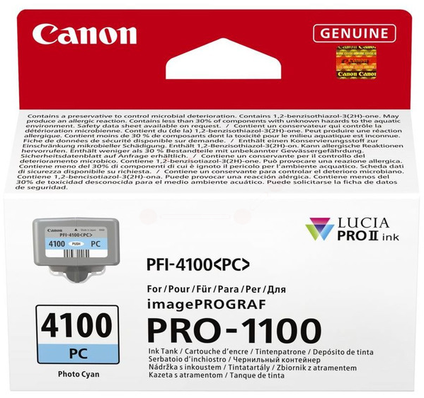 Original Canon PFI4100PC | 6781C001 Tintenpatrone Foto Cyan