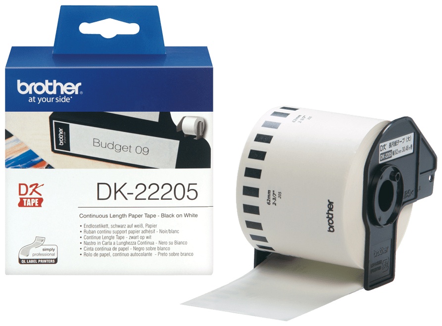 Brother Endlospapierrolle DK22205 | 62 mm | Weiß