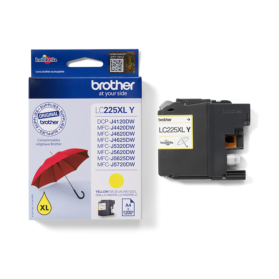 Original Brother LC225XLY Tinte Gelb XL