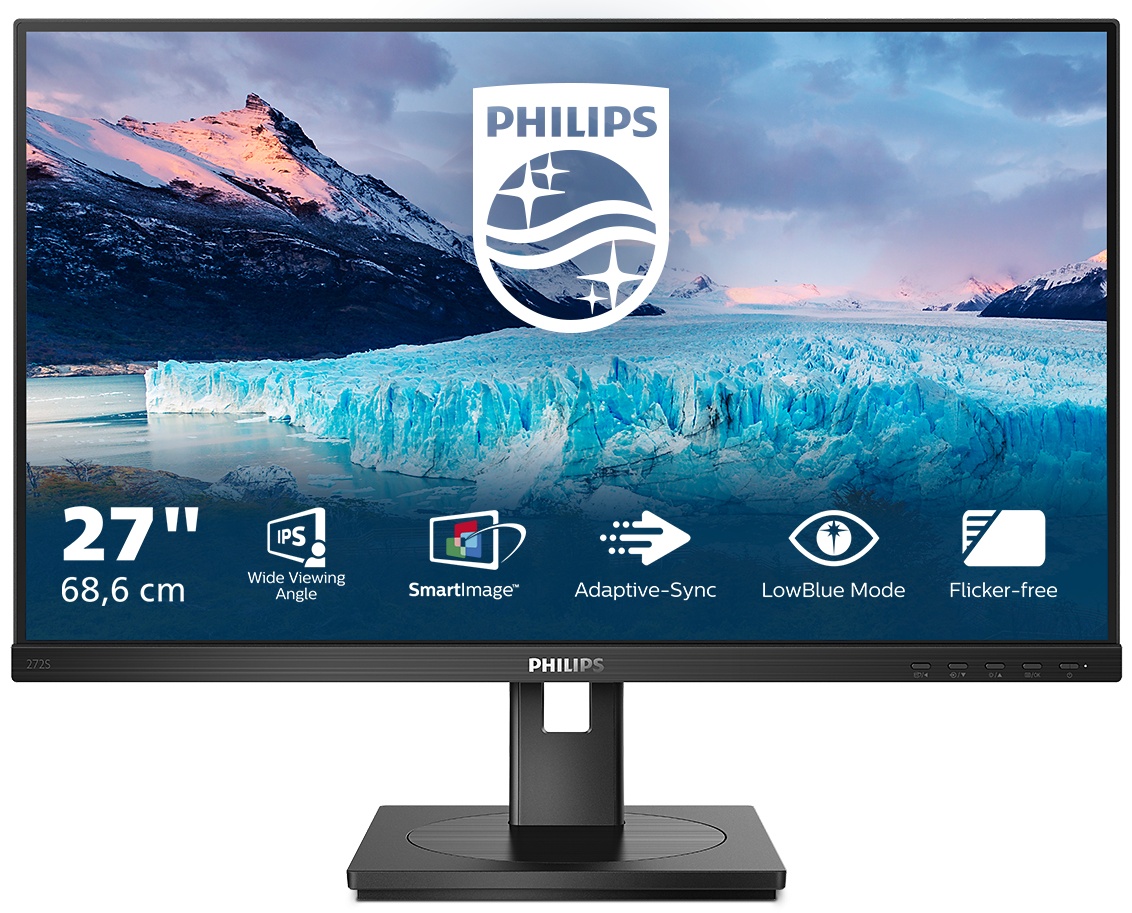 Philips 272S1M/00 Monitor 27 zoll | 68,6 cm | Full HD | 1920 x 1080 | Schwarz