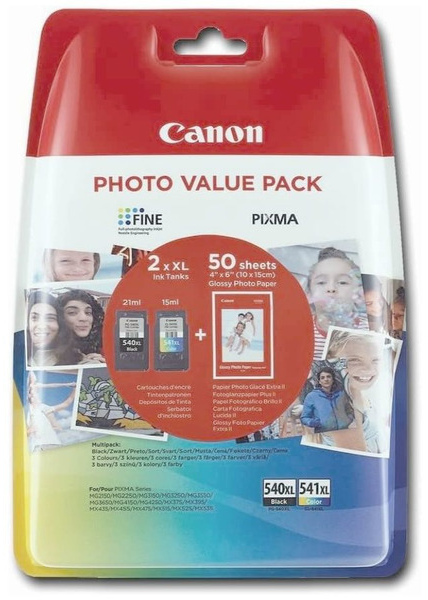 Original Canon 5222B013 | PG540 XL + CL541 XL Tinte BK/C/M/Y XL