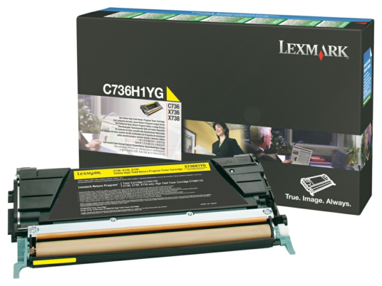 Original Lexmark C736H1YG Toner Gelb XL