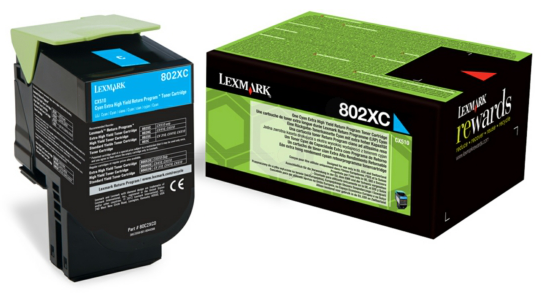 Original Lexmark 80C2XC0 Toner Cyan XXL