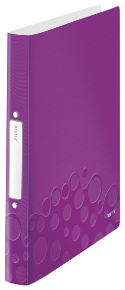 Leitz Ringbuch WOW | DIN A4 | 2 Ringe | 3,2 cm | Violett-metallic