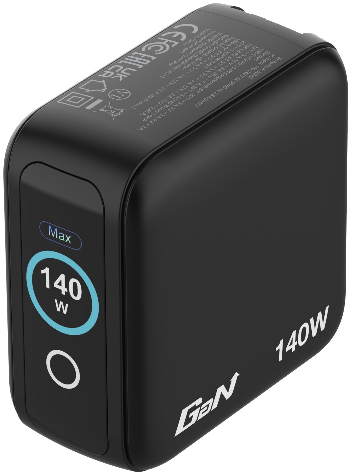 Verbatim GaN-Ladeadapter Mini GaN-Ladestation 3× USB-C 140 W