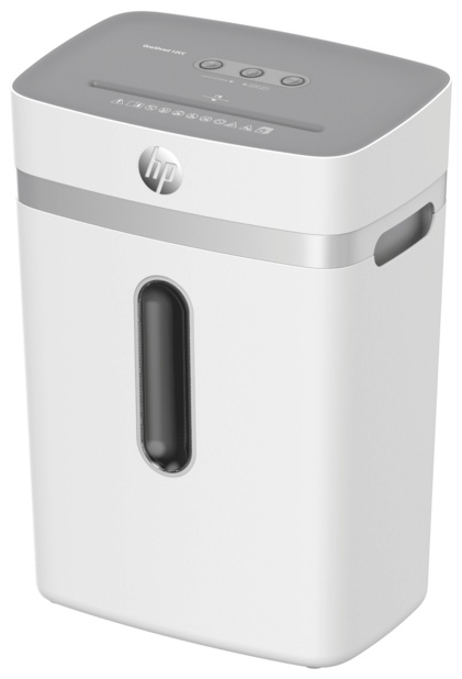 HP OneShred 12CC Aktenvernichter | P-4 Partikelschnitt | 12 Blatt | 23 l | Weiß