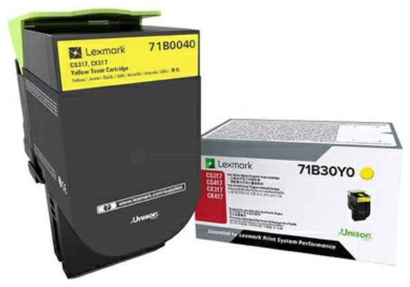 Original Lexmark 71B0040 Toner Gelb