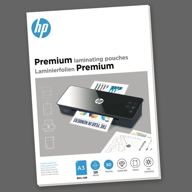 HP Premium Laminierfolien A3 | 125 µm | glänzend | 50 Stück