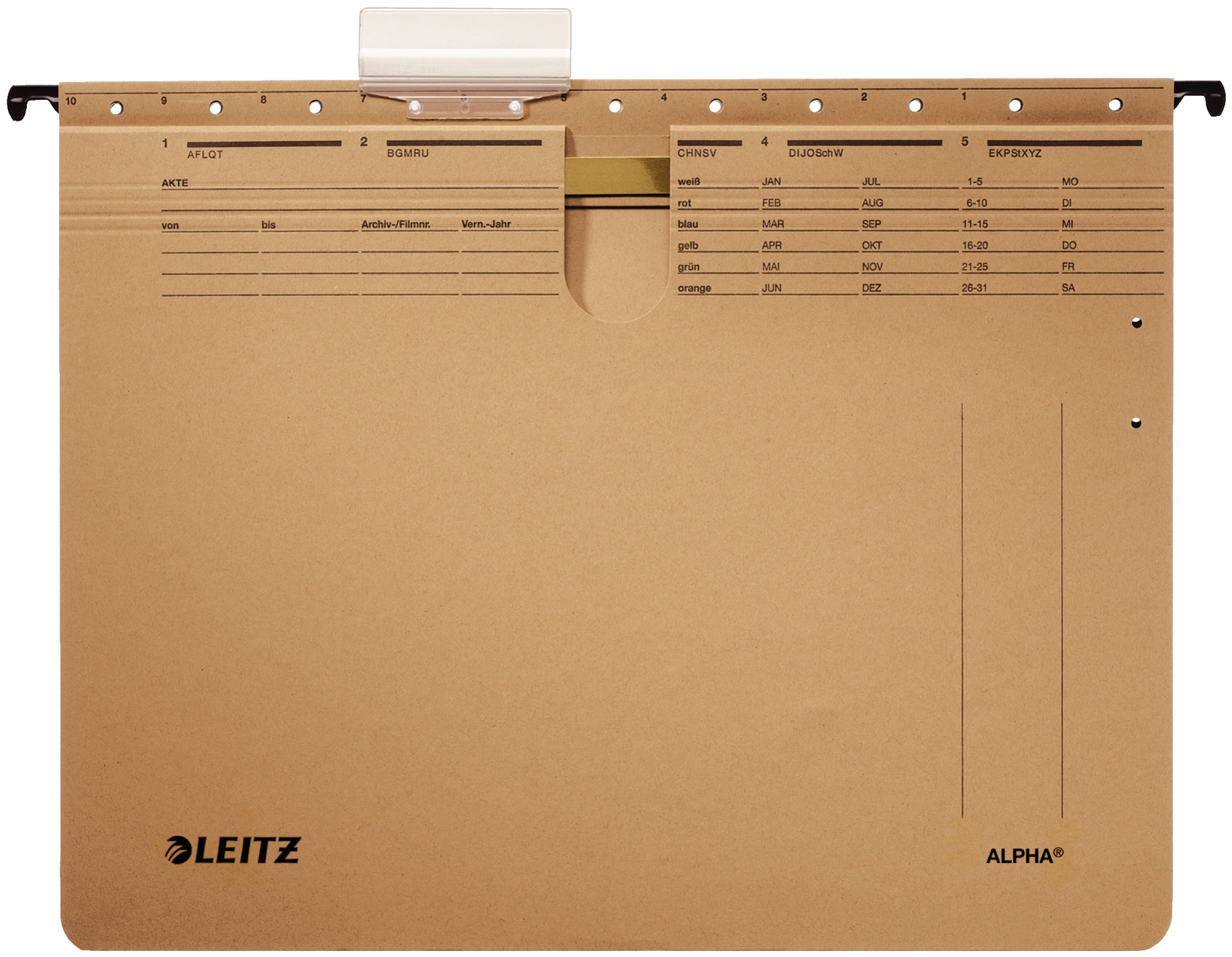 Leitz Hängehefter ALPHA 1914 | DIN A4 | Karton | Braun | 25er-Pack