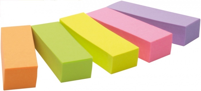 Post-it® Haftnotizen Notes Markers Haftmarker farbsortiert 5x 100 Streifen | Mehrfarbig | 100 Blatt/Block