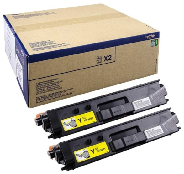 Original Brother TN329YTWIN Toner Gelb 2er-Pack