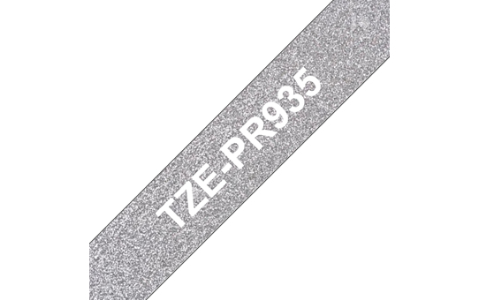 Brother Schriftband TZe-PR935 | 12 mm | Weiß auf Silber | 8 m